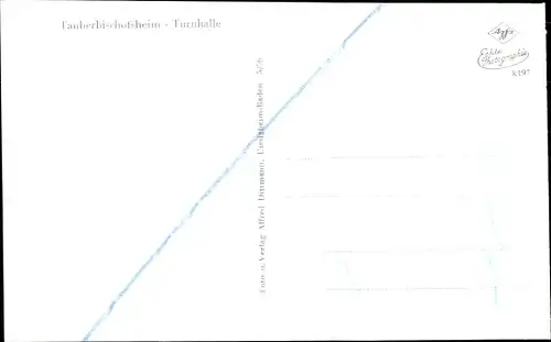 Ak Tauberbischofsheim in Baden Württemberg, Turnhalle, Panorama