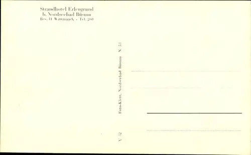 Ak Nordseebad Büsum, Strandhotel Erlengrund