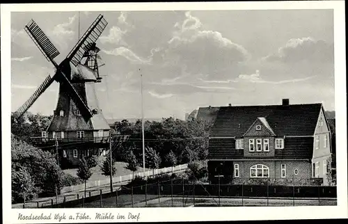 Ak Wyk auf Föhr in Nordfriesland, Mühle