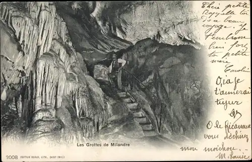 Ak Boncourt Kanton Jura, Les Grottes de Milandre