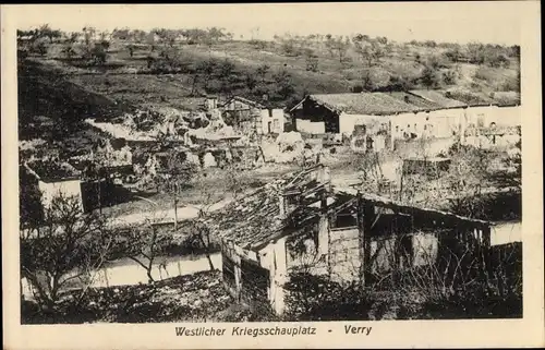 Ak Véry Verry Meuse, Westlicher Kriegsschauplatz, Kriegszerstörungen, I WK