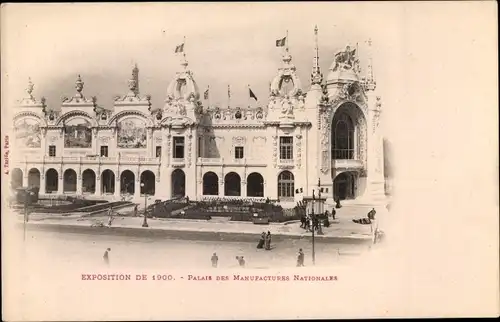 Ak Paris Frankreich, Exposition Universelle 1900, Palais des Manufactures Nationales
