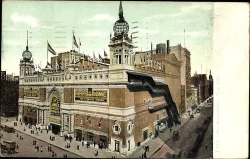 Ak New York City USA, Hippodrome Theatre