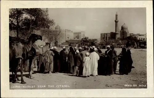 Ak Cairo Kairo Ägypten, Market near the Citadel