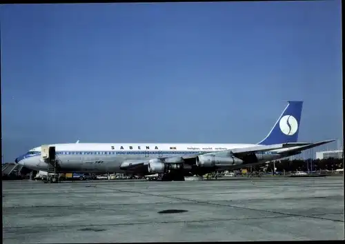 Ak Belgisches Passagierflugzeug, Sabena, Boeing 707 329 C