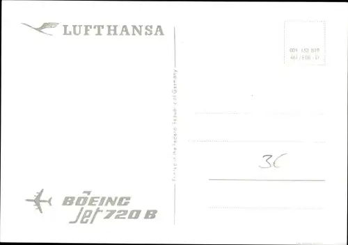 Ak Deutsches Passagierflugzeug, Lufthansa Boeing Jet 720 B