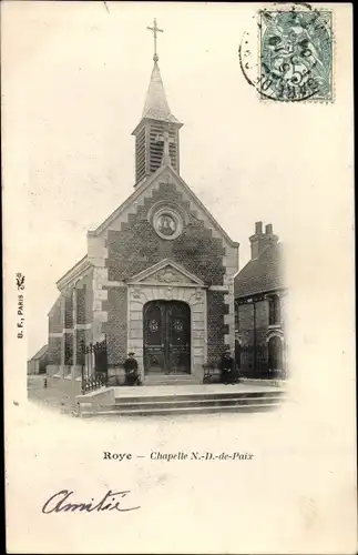 Ak Roye Somme, Chapelle Notre Dame de Paix