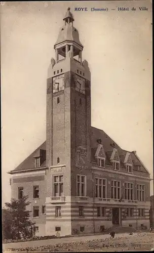 Ak Roye Somme, Hotel de Ville