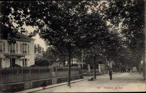 Ak Joinville le Pont Val de Marne, Avenue de Bry