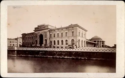 CdV Braunschweig in Niedersachsen, um 1870, Hauptbahnhof