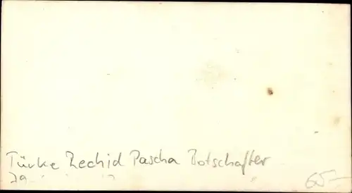 CdV Osmanischer Botschafter Rechid Pascha, Portrait, Uniform, Türkei