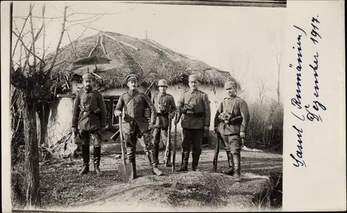 Foto Ak Rumänien, Deutsche Soldaten, Kaiserreich, 1917, I WK