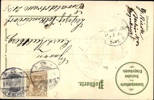 Passepartout Präge Litho Kaiser Wilhelm II. von Preußen, Portrait