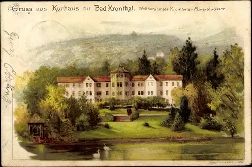 Litho Kronberg im Taunus, Kurhaus zu Bad Kronthal