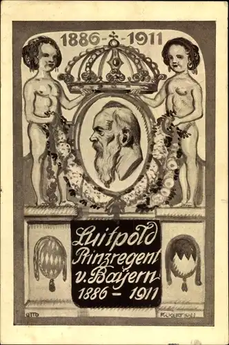 Künstler Ak Prinzregent Luitpold von Bayern, Jubiläum 1911