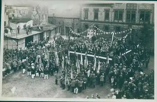 Foto Greiz in Thüringen, Schützenfest, Festplatz, Vogelschau, Musikkapelle