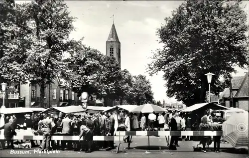 Ak Bussum Nordholland Niederlande, Marktplein