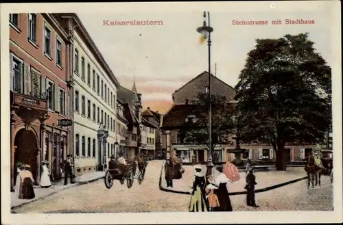 Ak Kaiserslautern in Rheinland Pfalz, Steinstraße mit Stadthaus