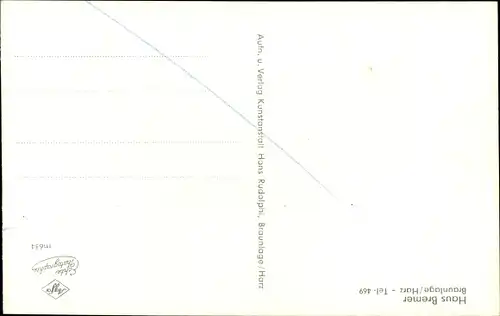 Ak Braunlage im Oberharz, Haus Bremer, Winteransicht