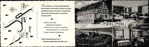 Klapp Ak Aua Neuenstein in Hessen, Hotel Hess, Innenansicht