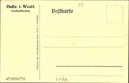 Ak Halle in Westfalen, Lindenflecken