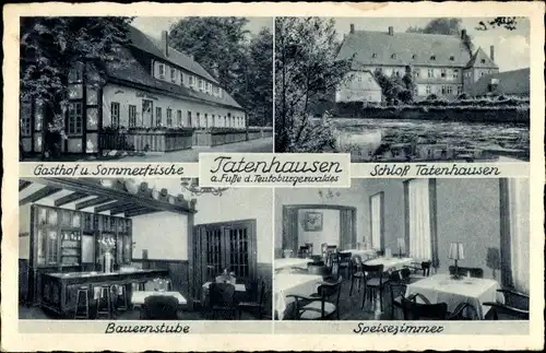 Ak Tatenhausen Halle Westfalen, Gasthof, Innenansichten, Schloss