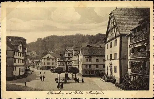 Ak Rotenburg an der Fulda, Marktplatz