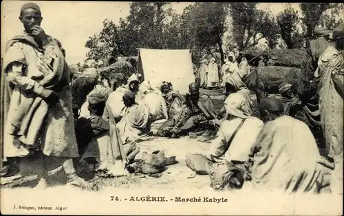 Ak Algerien, Marche Kabyle, Marktplatz, Araber, Maghreb