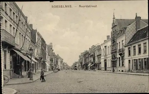 Ak Roeselare Roeselaere Rousselare Roulers Westflandern, Noordstraat