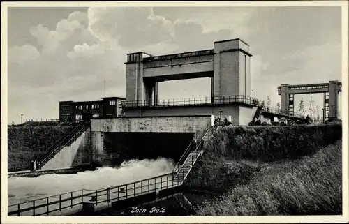 Ak Born Limburg, Sluis, Schleuse