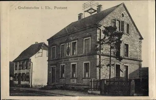 Ak Illkirch Graffenstaden Grafenstaden Elsass Bas Rhin, Postamt