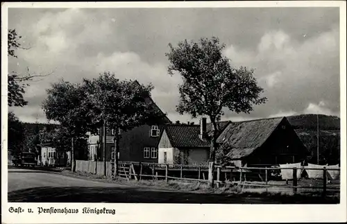 Ak Braunlage im Oberharz, Gast- und Pensionshaus Königskrug