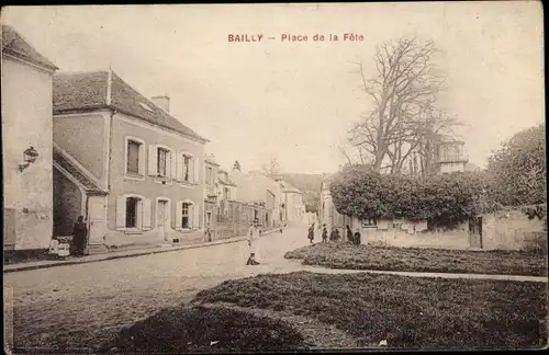 Ak Bailly Yvelines, Place de la Fete