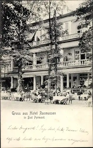 Ak Bad Pyrmont in Niedersachsen, Hotel Rasmussen