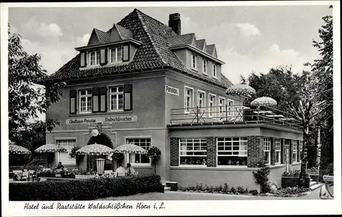 Ak Horn Bad Meinberg Nordrhein Westfalen, Hotel und Raststätte Waldschlösschen, Bes. E. Richtermeyer