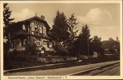 Ak Bleidenstadt Taunusstein Hessen, Sommerfrische Haus Kremer, Bahnstrecke