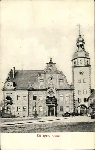 Ak Ettlingen in Baden, Rathaus