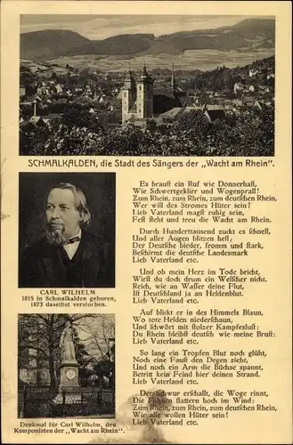 Ak Schmalkalden im Thüringer Wald, Carl Wilhelm, Komponist Wacht am Rhein, Hundertjahrfeier 1915