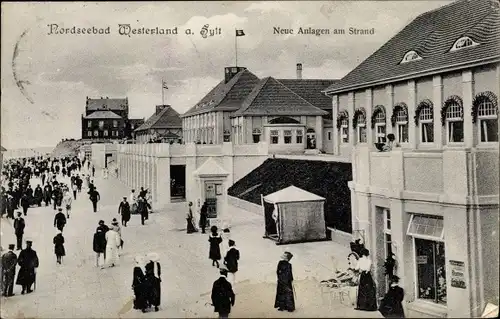 Ak Westerland auf Sylt, Neue Anlage, Promenade