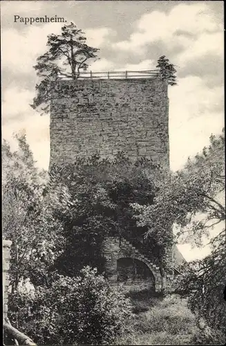 Ak Pappenheim im Altmühltal Mittelfranken, Burgturm