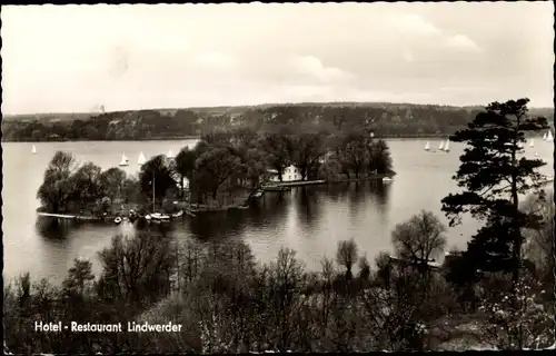 Ak Berlin Wilmersdorf Grunewald, Hotel-Restaurant Lindwerder, Blick auf den Ort