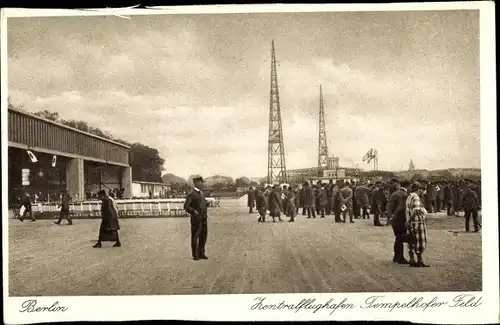 Ak Tempelhof Berlin, Zentralflughafen Tempelhofer Feld