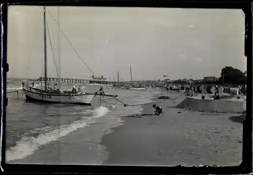 Foto Ostseebad Ahlbeck Heringsdorf auf Usedom, See, Strand, Segelboot