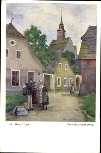 Künstler Ak Götzinger, Hans, Der Briefträger