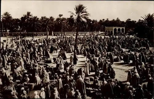 Ak Marche dans le Sud, Araber, Marktplatz