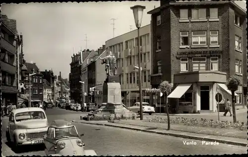 Ak Venlo Limburg Niederlande, Parade, Autos, Monument