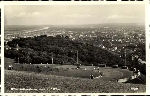 Ak Wien 19. Döbling, Höhenstraße, Blick auf Wien