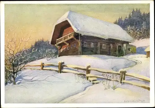 Künstler Ak Reckziegel, Anton, Krieglach Steiermark, Peter Roseggers Heimat