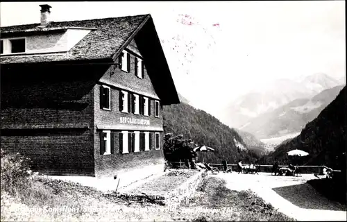 Ak Schnepfau Vorarlberg, Berghaus Kanisfluh