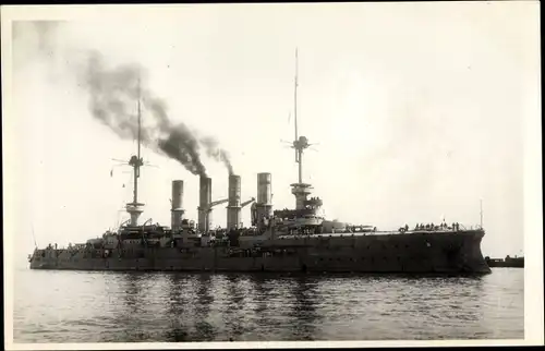 Foto Ak Deutsches Kriegsschiff, SMS Yorck, großer Kreuzer, Kaiserliche Marine, Foto Drüppel